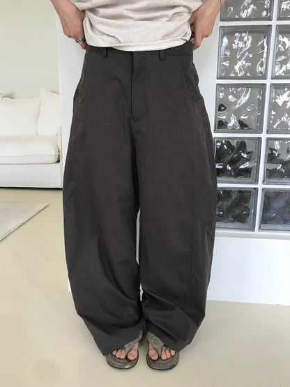 Soft Curve Wide Cotton Pants