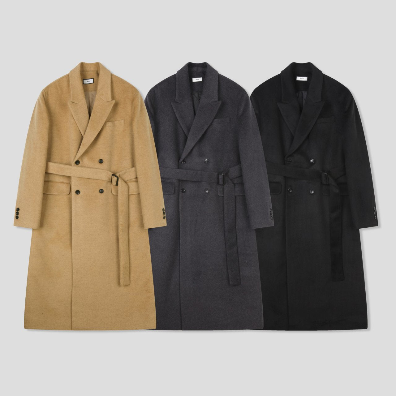 Belted Double Long Coat
