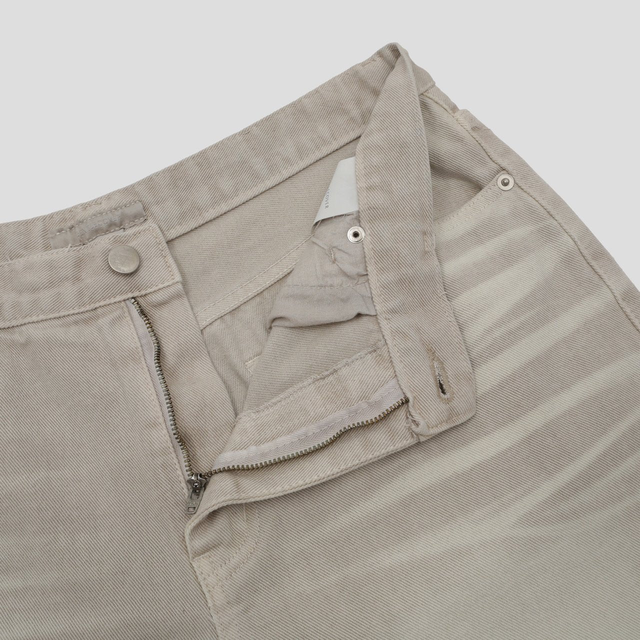 Sand Washed Wide Denim Pants