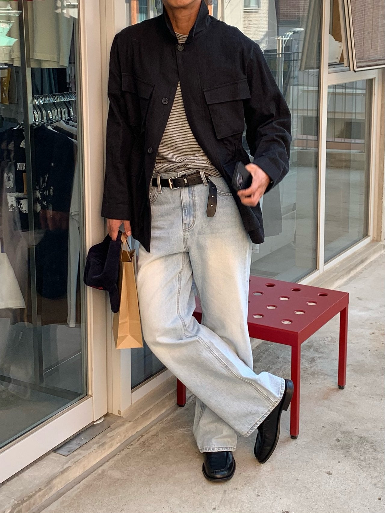 D'Air Linen Military Jacket