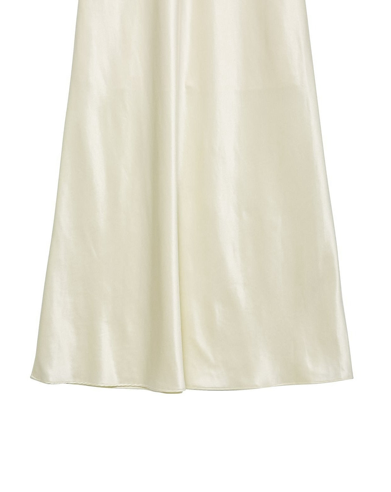 [PAPERMOON] SS / Silky Satin High Waisted Maxi Flared Skirt