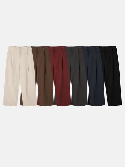 Brushed Twill Tuck Wide Pants