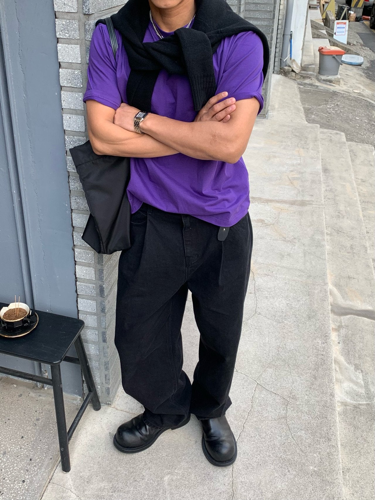 Pigment-Washed Nylon Shirt Jacket