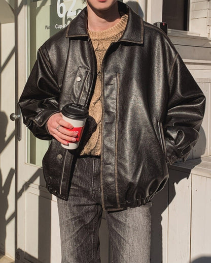 Dover Leather Padded Deck Jacket