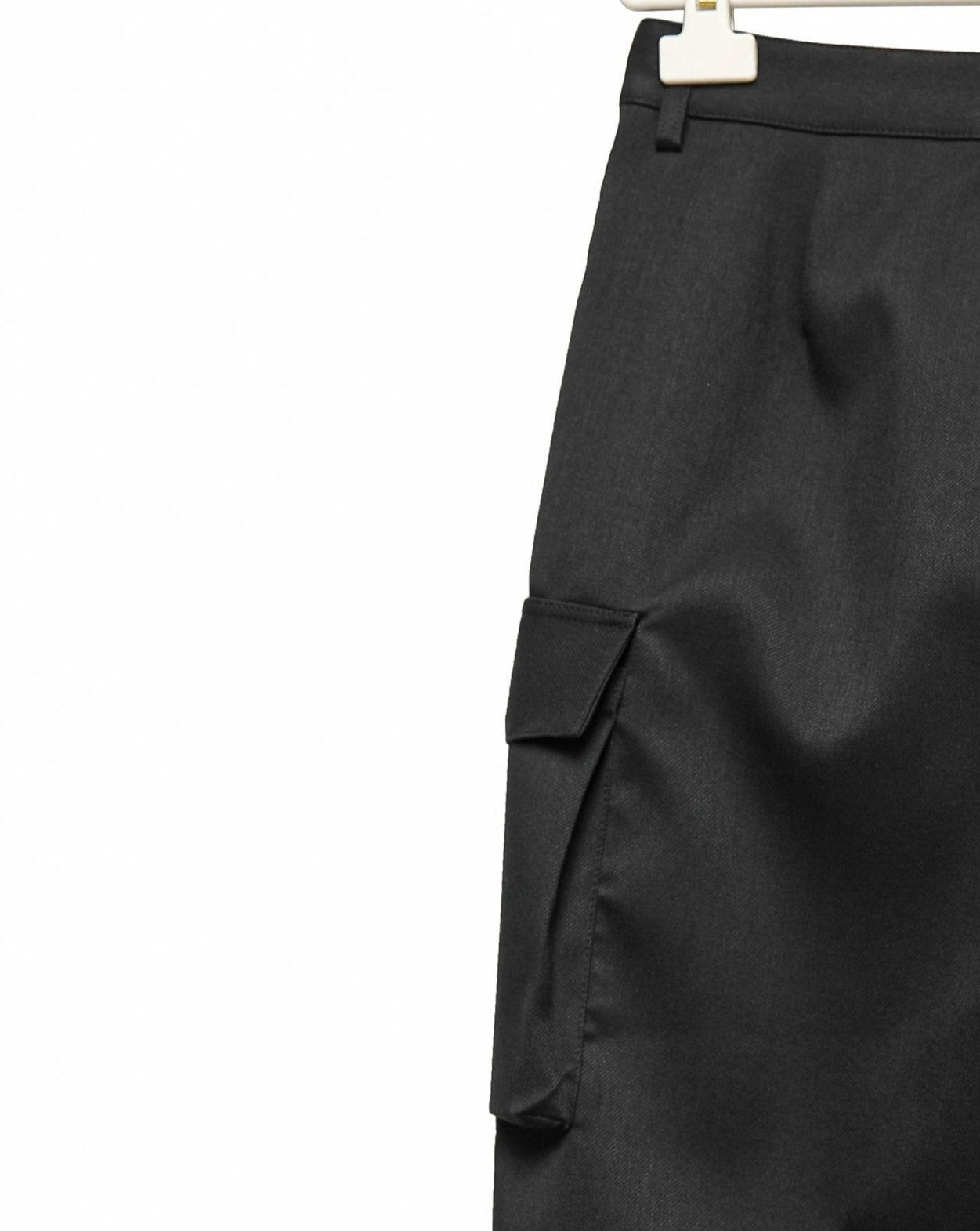 [Ready to ship] [PAPERMOON] AW / LUX Heavy Texture Wide Cargo Trousers