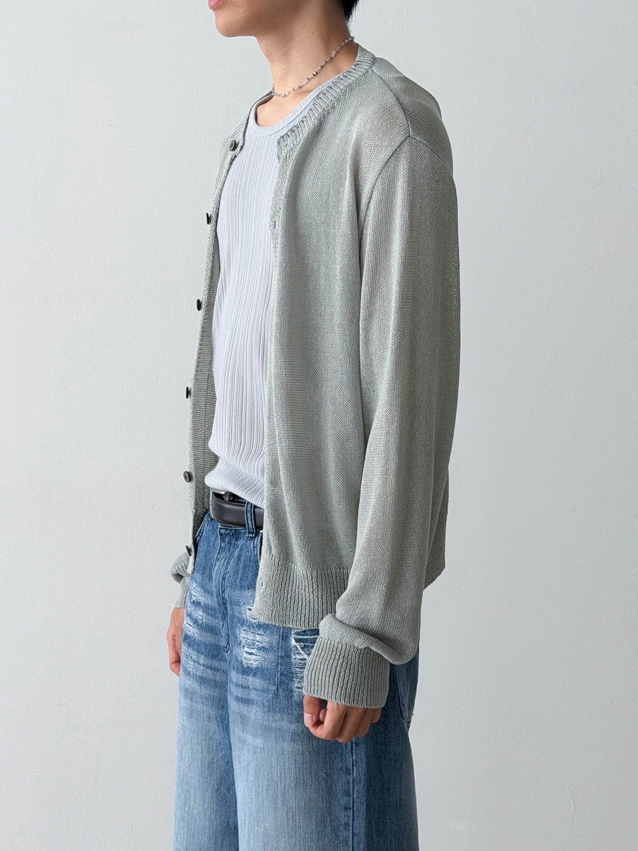 Pigment-Washed Nylon Shirt Jacket
