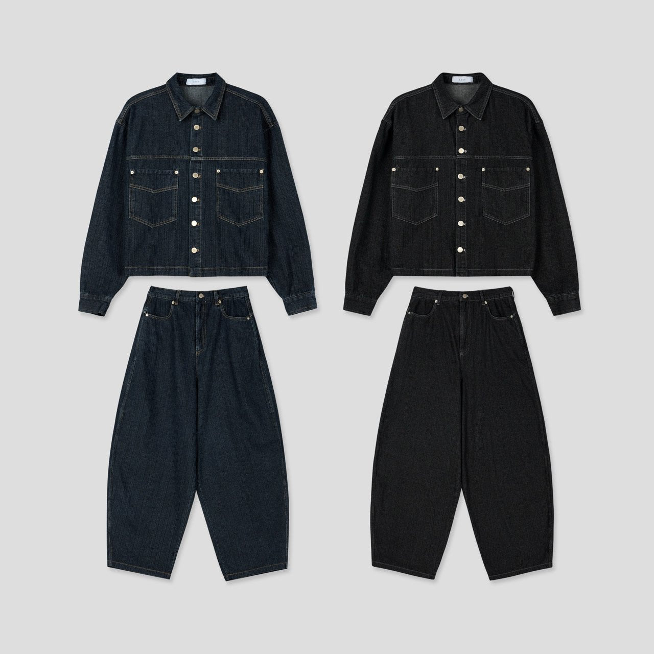 Broad-Stripe Denim Pants