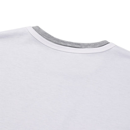 Cropped Layered Henley Neck Tee