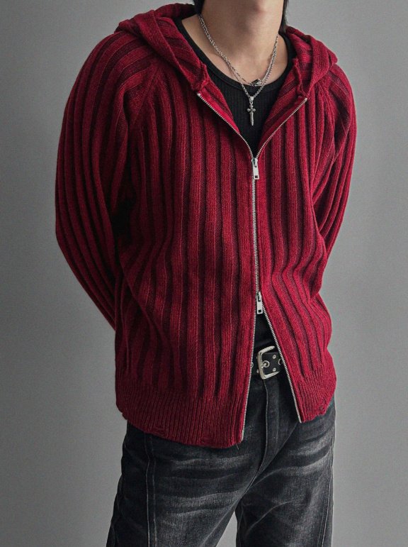 Next Wool Hooded Zip-Up Knit