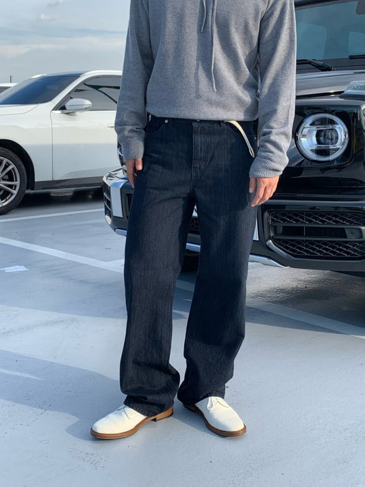 Luggage Ribbed Denim Pants