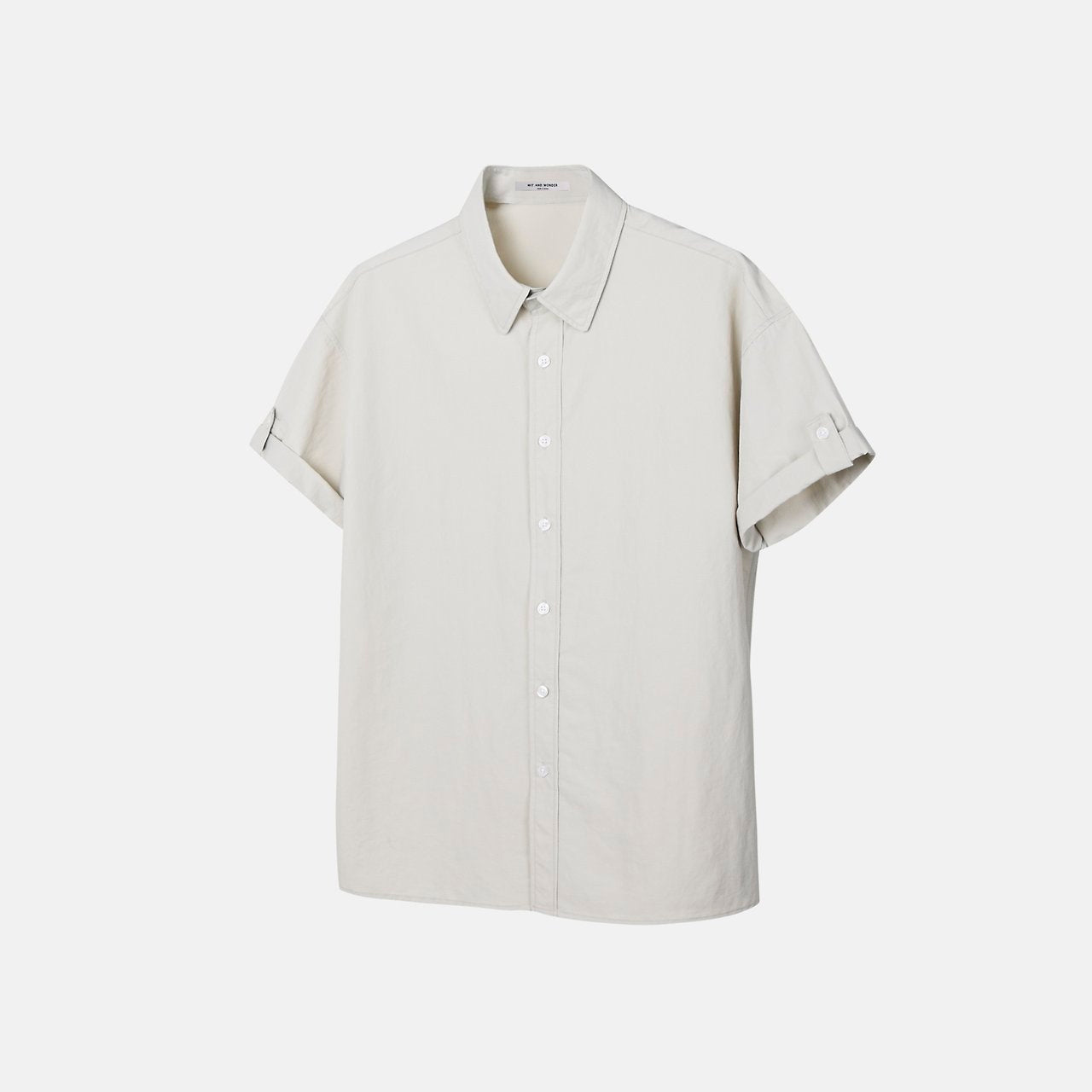Pigment-Washed Nylon Shirt Jacket