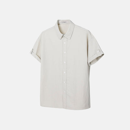 Wide Shoulder Nylon Roll-Up Shirt