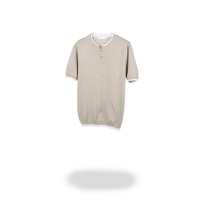 Trim Henley Knit