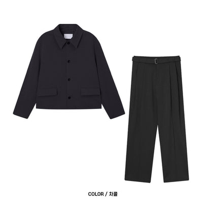 Rich Cropped Jacket Set