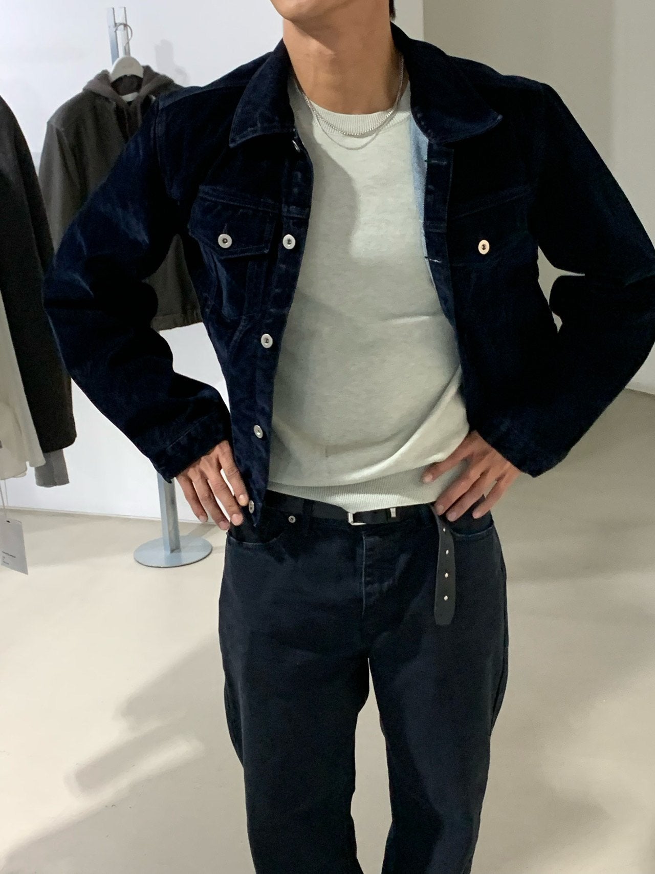 Velvet-Coated Trucker Jacket (Type-3)