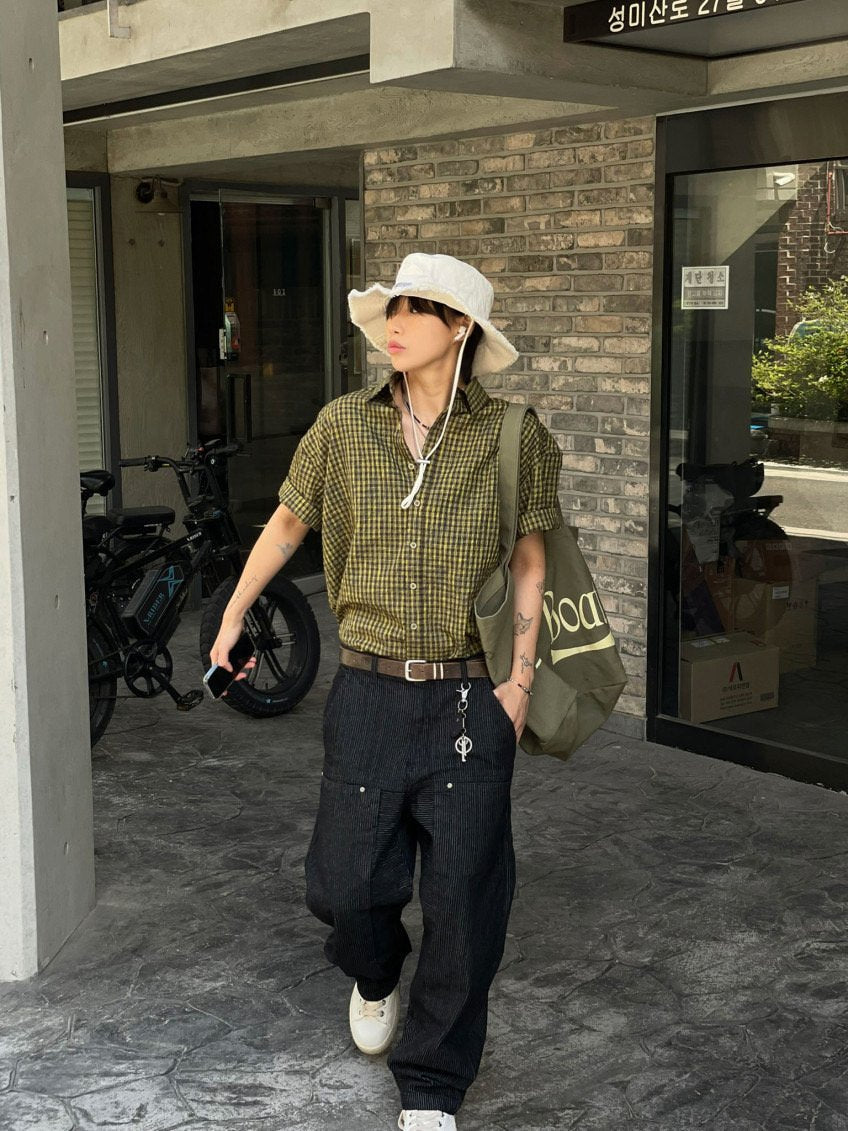 Farmer Check Half Shirt