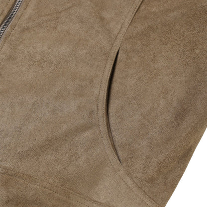 Folk Collar Suede Jacket