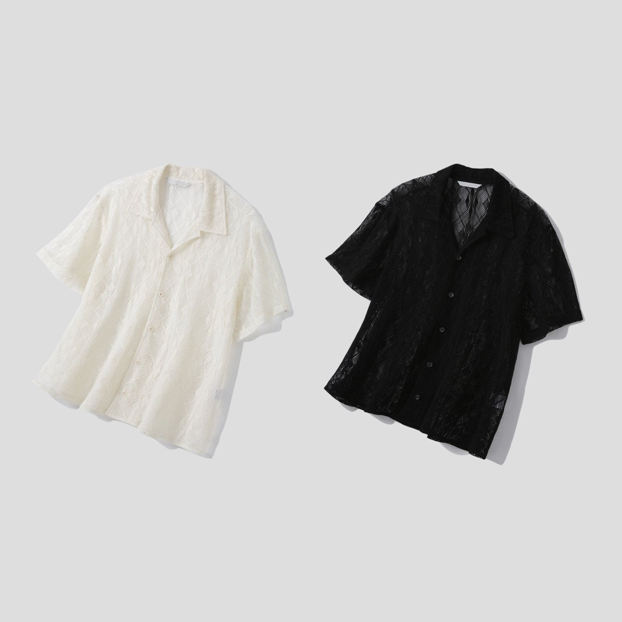 Argyle Punching Lace Shirt