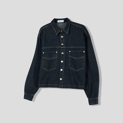 Broad Stripe Denim Set-up