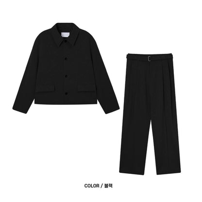 Rich Cropped Jacket Set