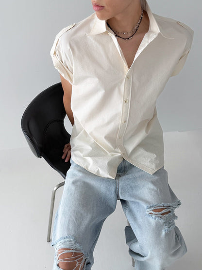 Epaulet Roll-Up Shirt