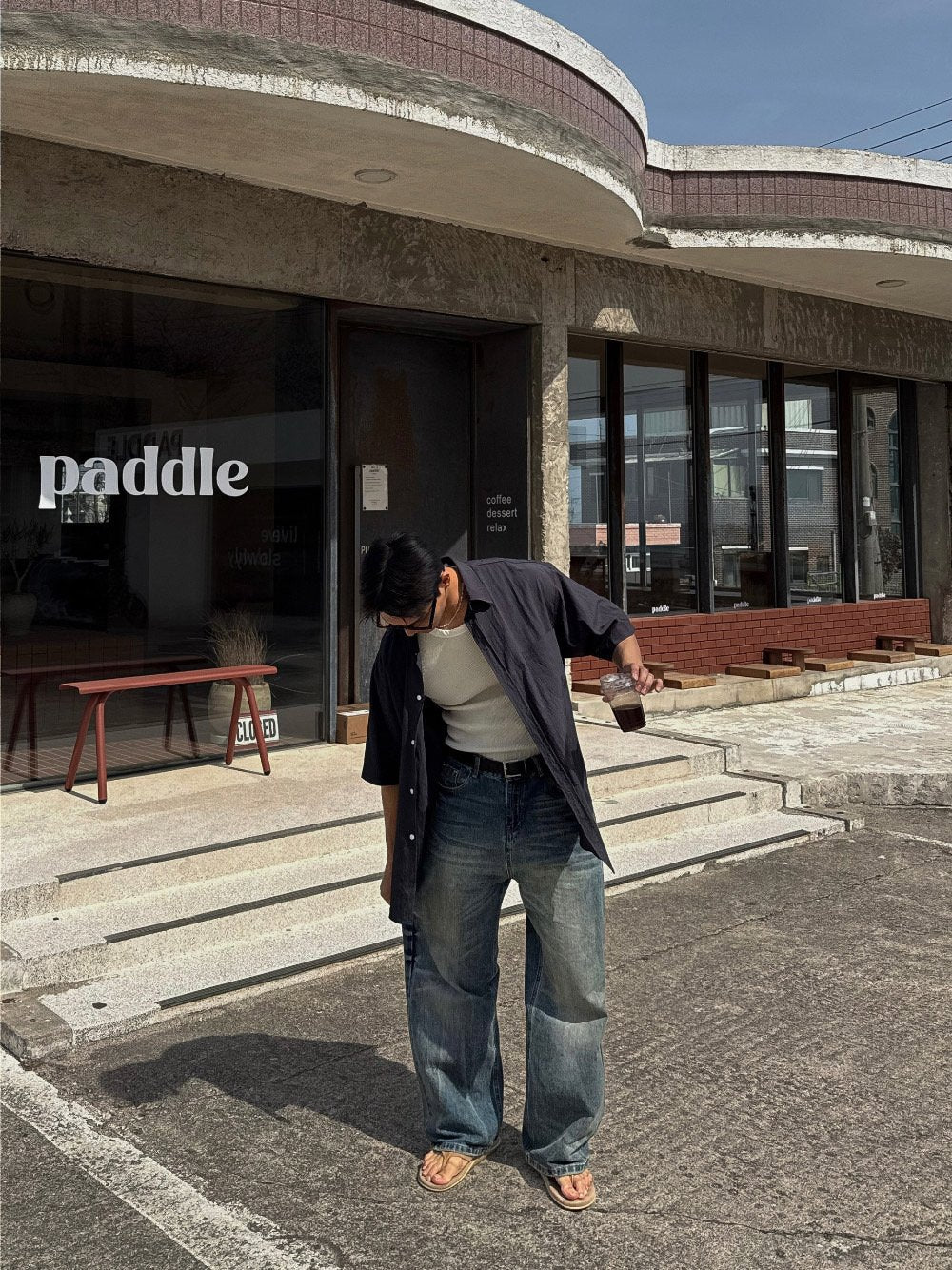 Pigment-Washed Nylon Shirt Jacket