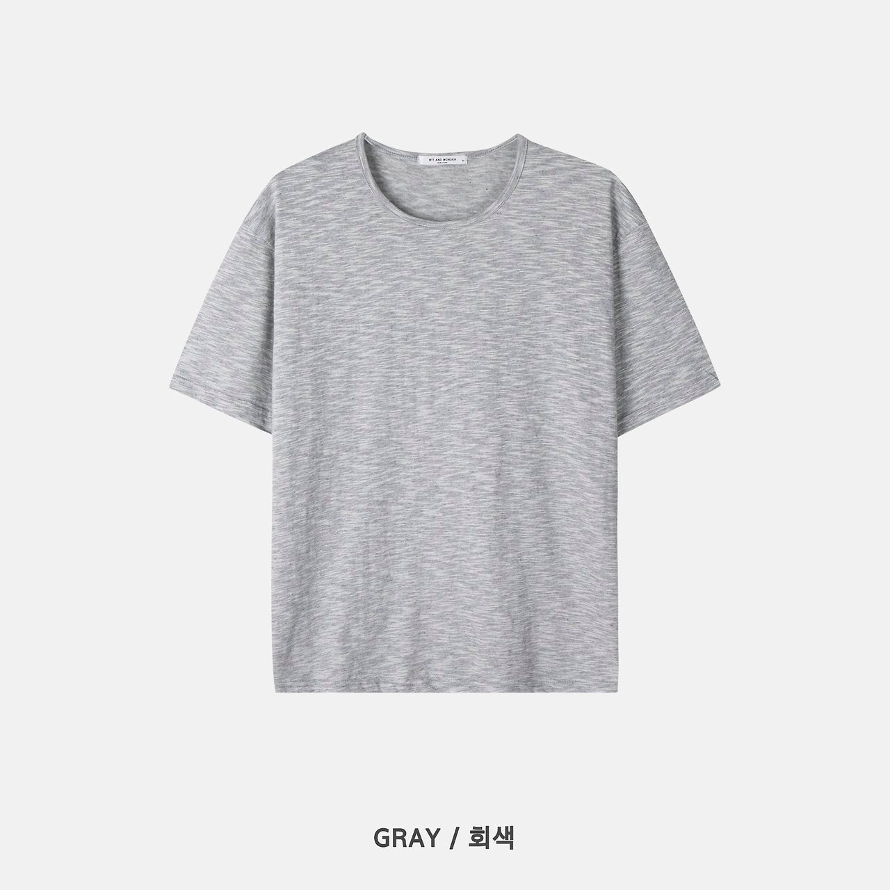 Slub U-Neck T-Shirt