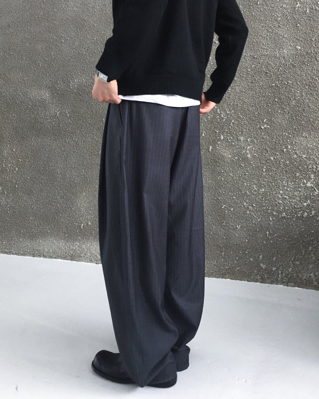 Zegna One-Tuck Curved Slacks