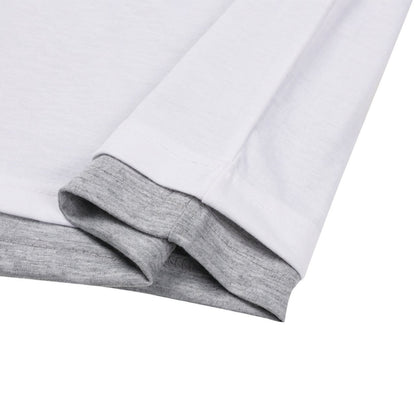 Cropped Layered Henley Neck Tee