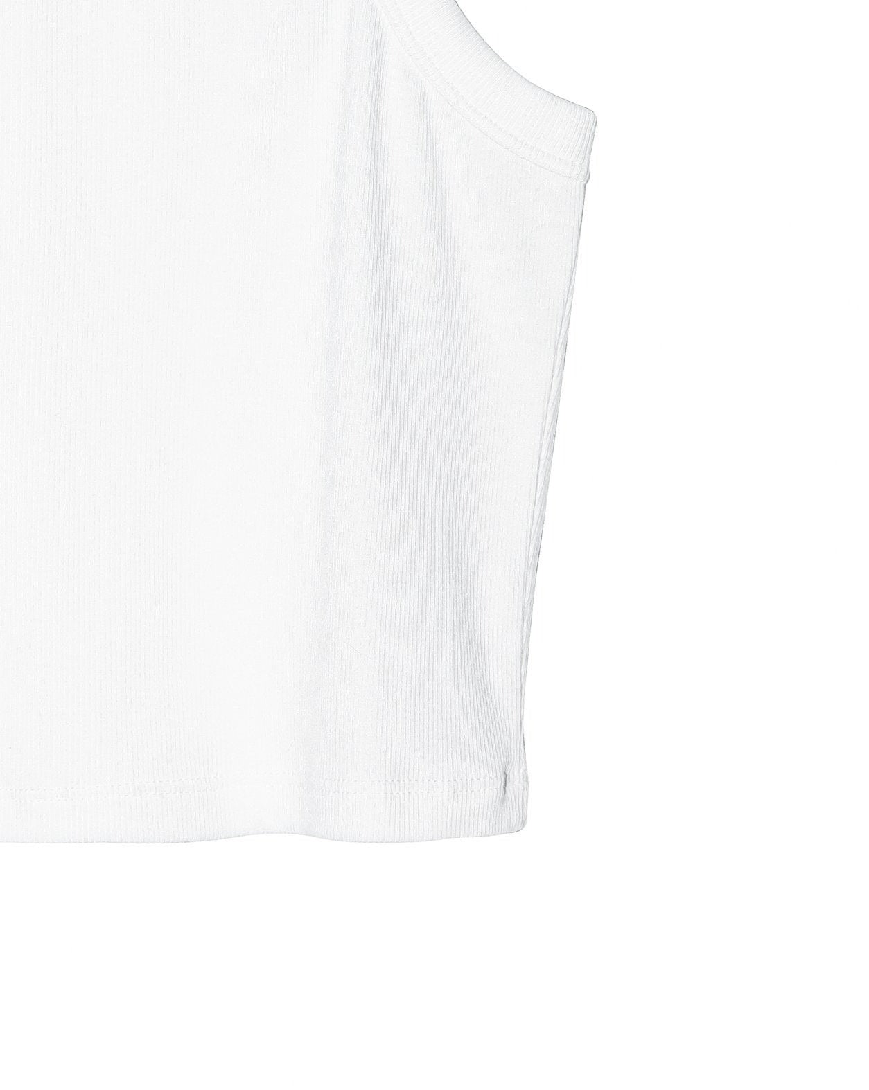 【PAPERMOON 페이퍼 문】SS / Ribbed Cropped Tank Sleeveless Top