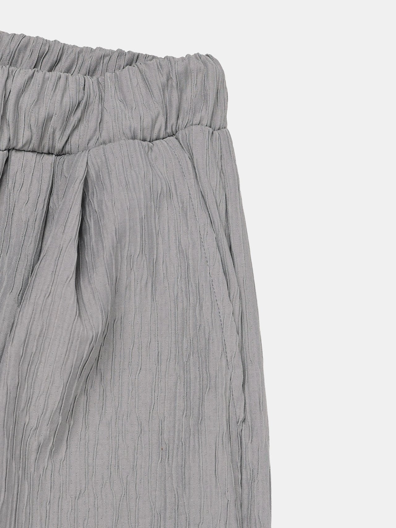 Crinkle Texture Wide Pants