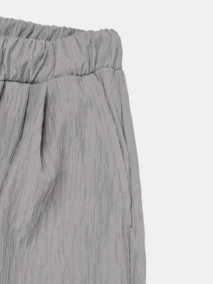 Crinkle Texture Wide Pants