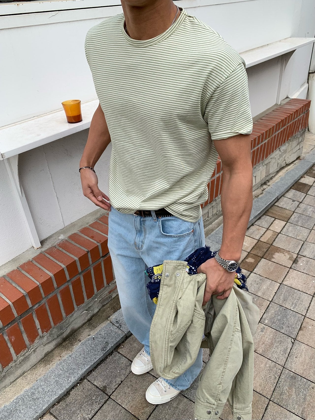 Pigment-Washed Nylon Shirt Jacket