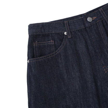 Raw Indigo Semi-Wide Denim