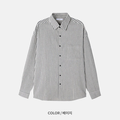 Pigment-Washed Nylon Shirt Jacket