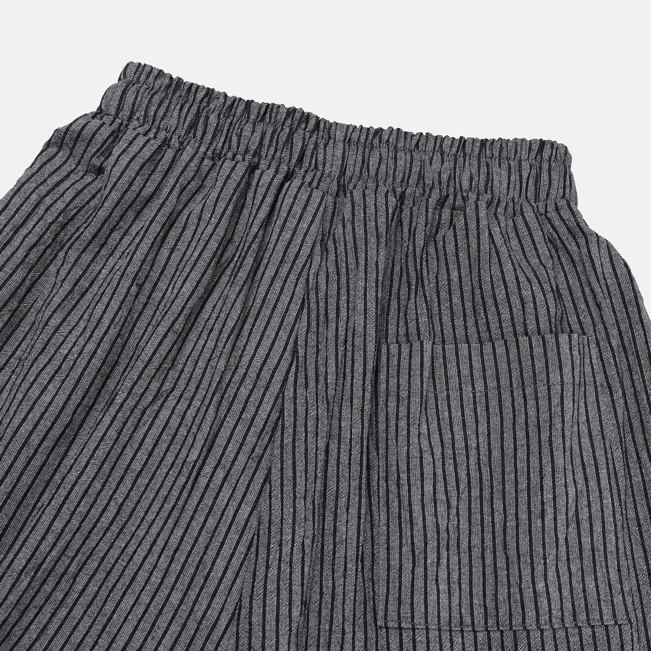 Bulky Fit Stripe Linen Pants