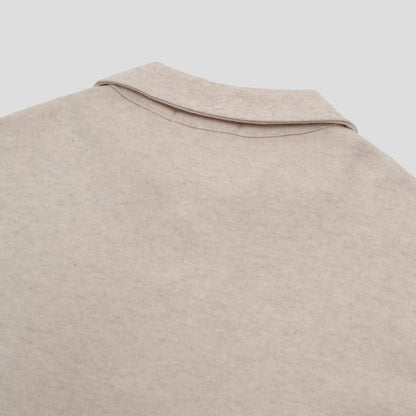 Angora Button Collar Henley Knit Tee