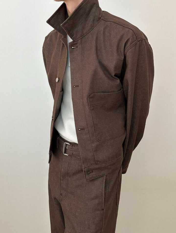 Non-Fade Cropped Denim Jacket