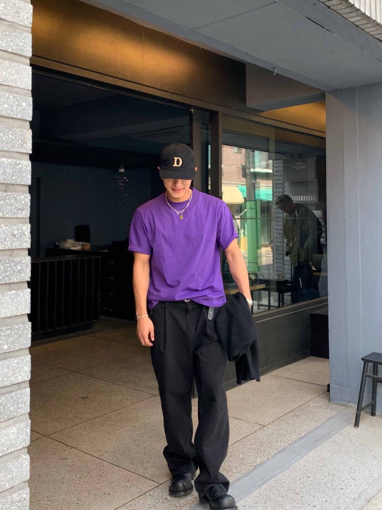 Pigment-Washed Nylon Shirt Jacket