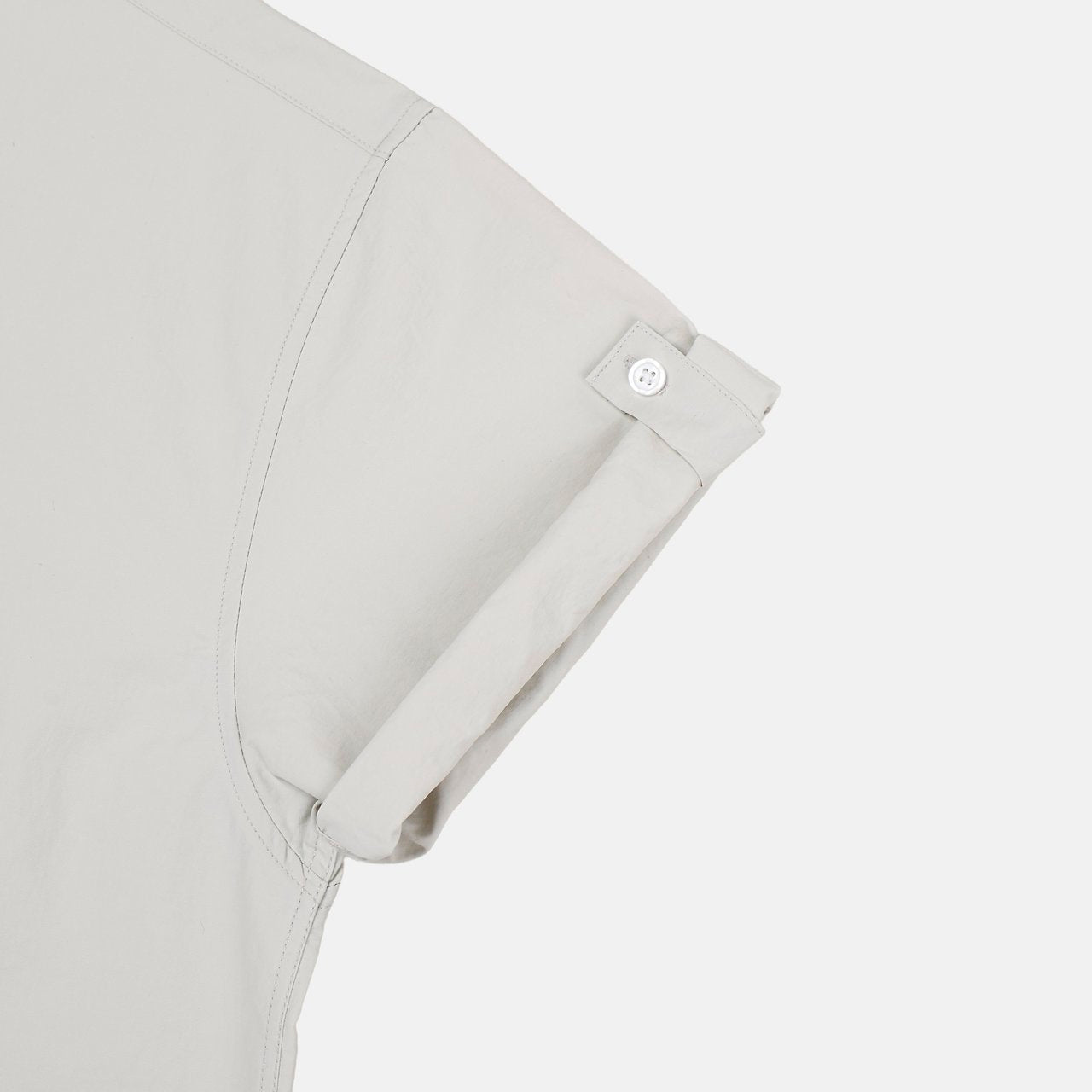 Pigment-Washed Nylon Shirt Jacket