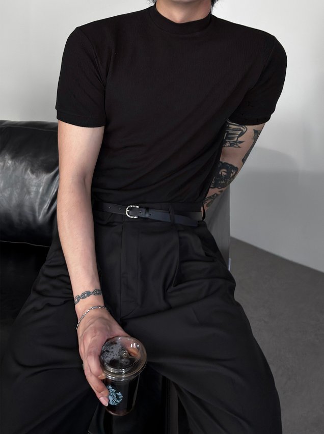 Two-Tuck Balloon Wide Slacks