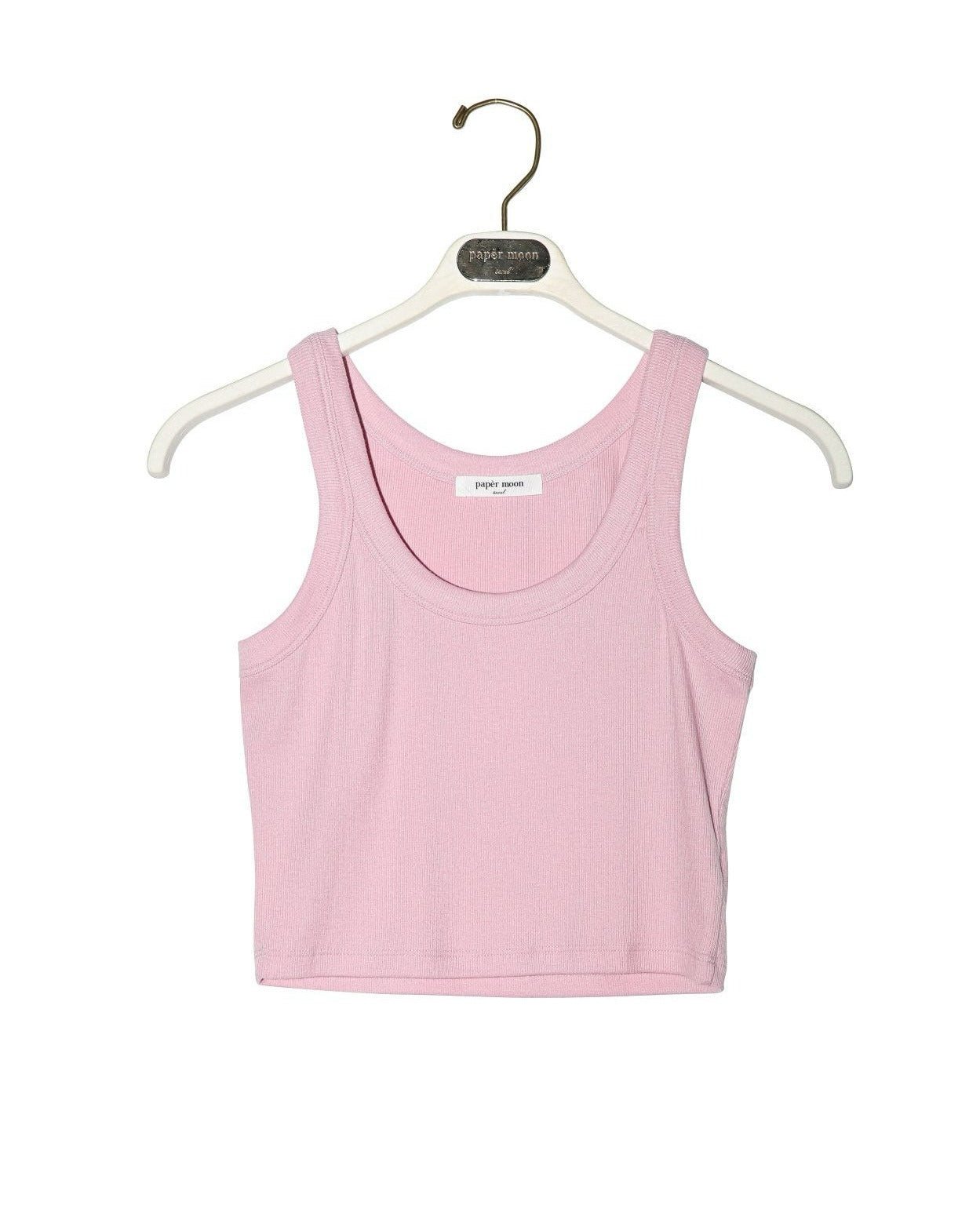 【PAPERMOON ペーパームーン】SS / Ribbed Cropped Tank Sleeveless Top