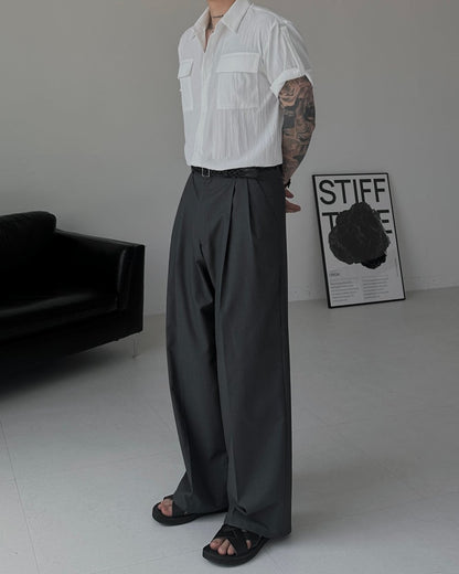 Two-Tuck Balloon Wide Slacks