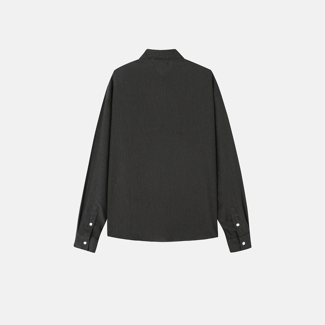 Seersucker Texture Long Sleeve Shirt