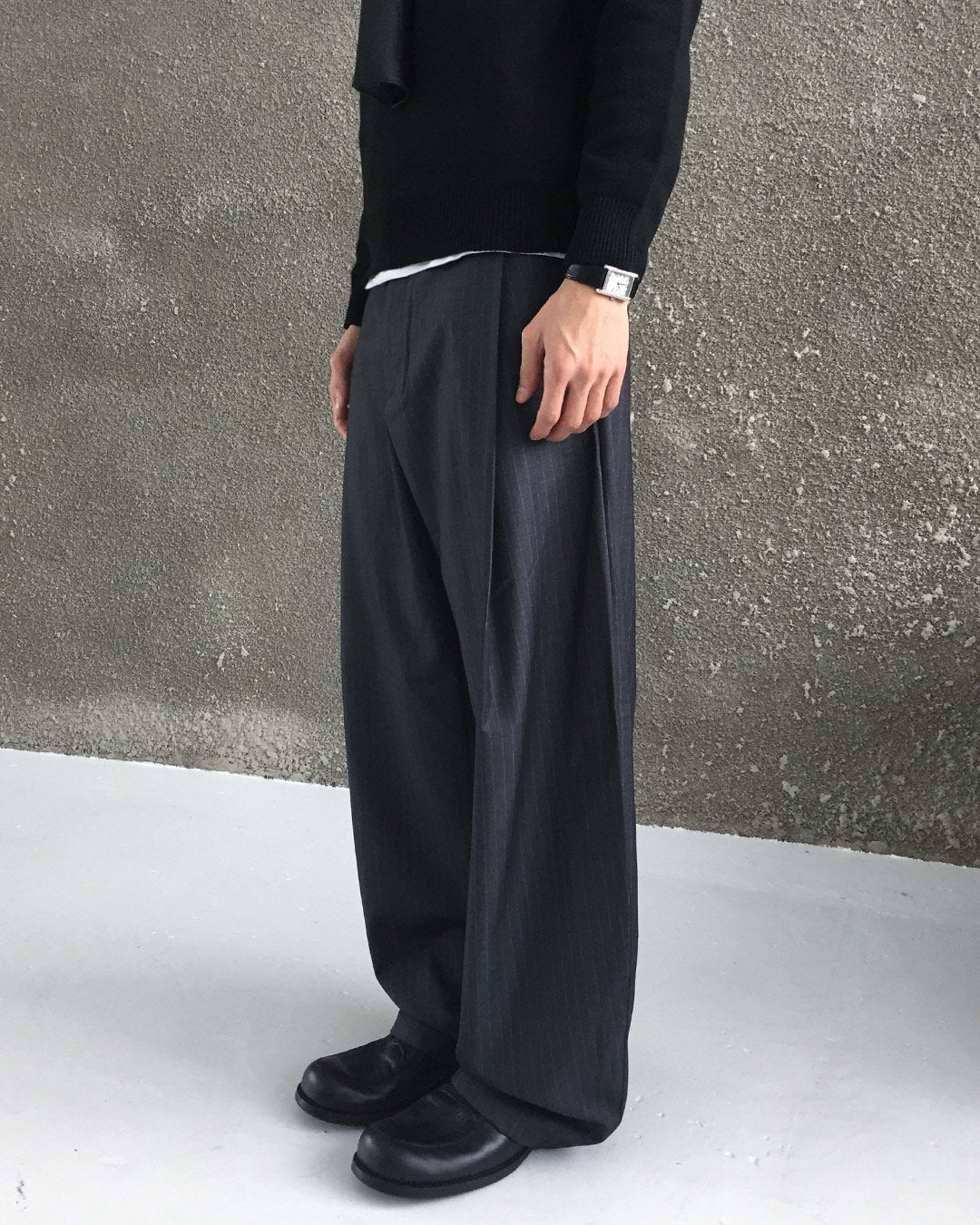 Zegna One-Tuck Curved Slacks