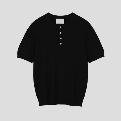 Vertical Henley Knit