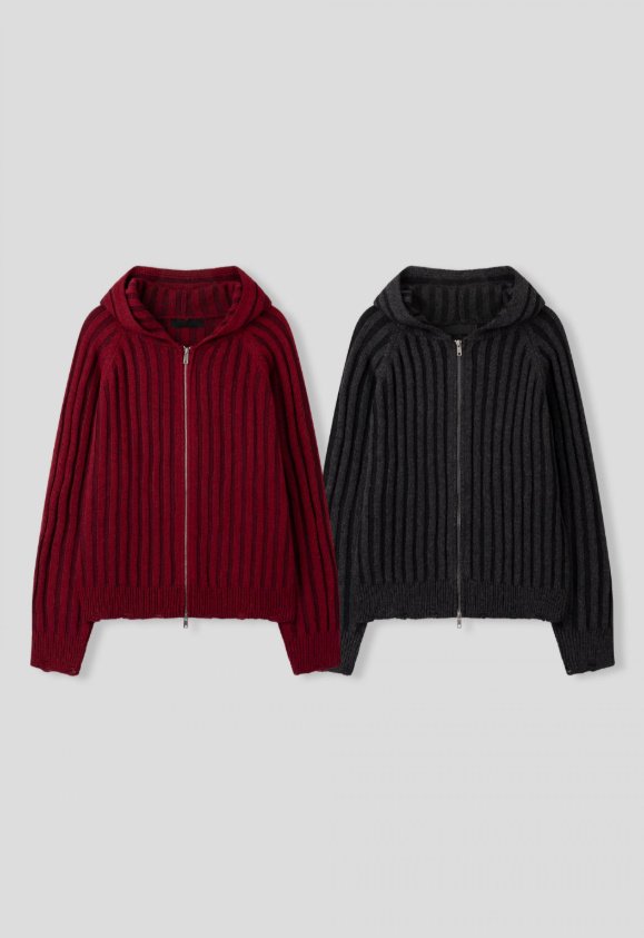 Next Wool Hooded Zip-Up Knit