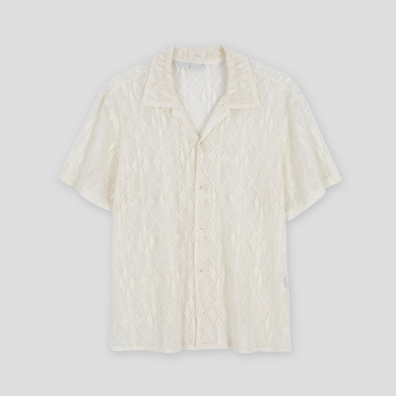 Argyle Punching Lace Shirt