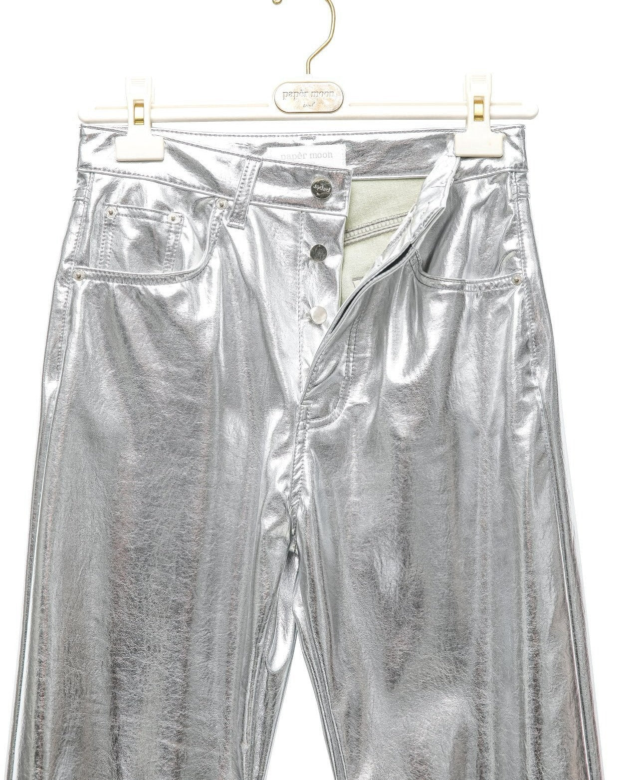 【즉납】【PAPERMOON 페이퍼 문】AW / Patent Vegan Leather Coated Straight Pants