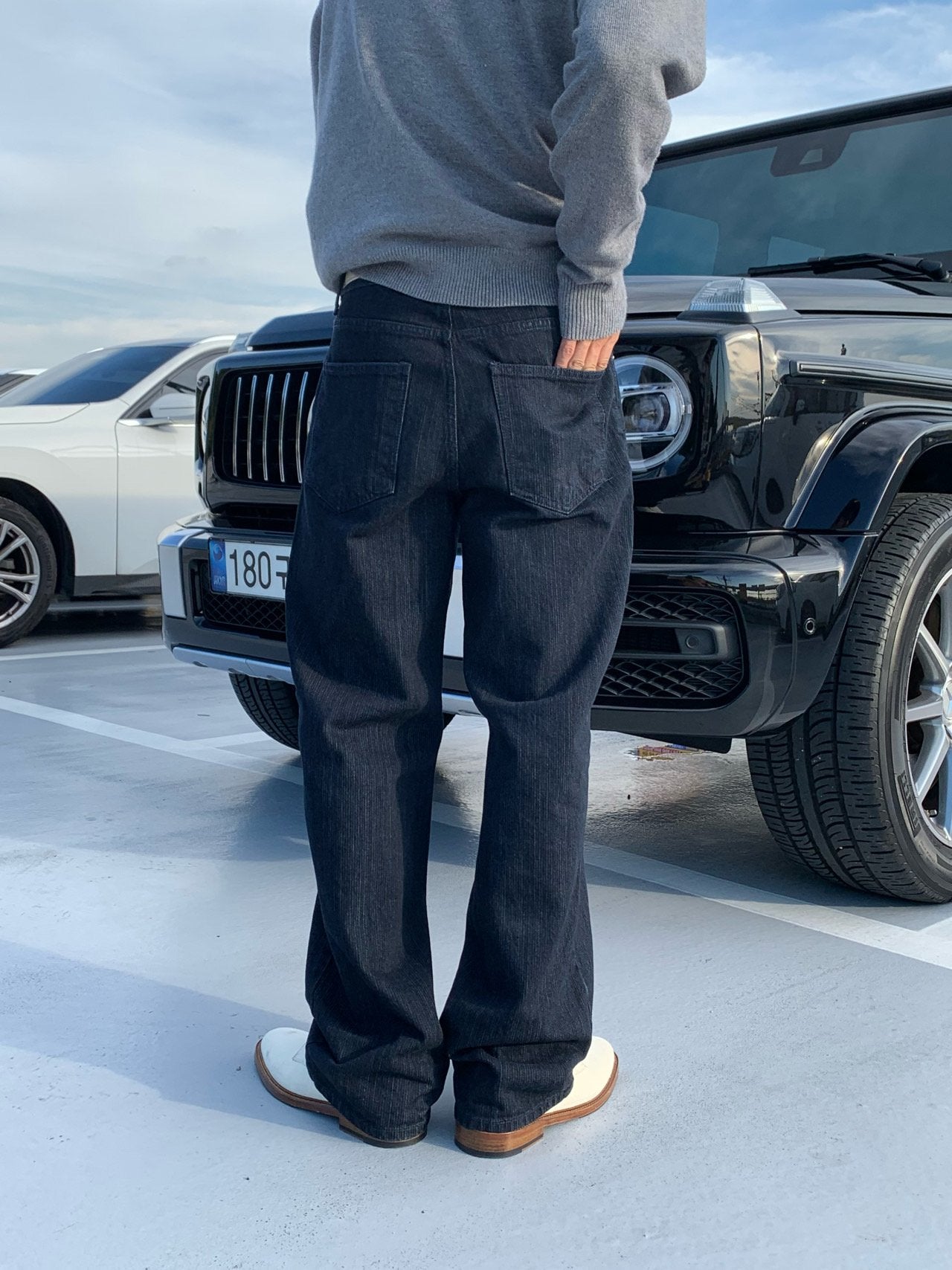 Luggage Ribbed Denim Pants